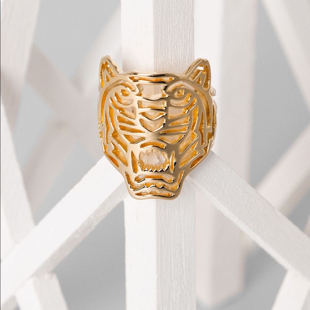 KENZO tiger ring 6 gold $155